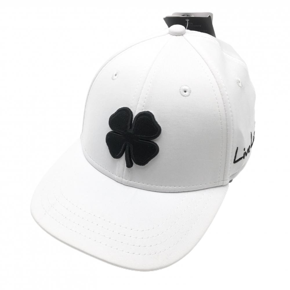 【新品】ブラッククローバー キャップ 白×黒 立体ロゴ刺しゅう ジュニア・キッズ YOUTH ゴルフウェア BlackClover