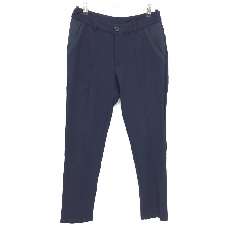 【美品】ムータマリン ストレッチパンツ ネイビー 裾ロゴ  メンズ 4(S) ゴルフウェア muta