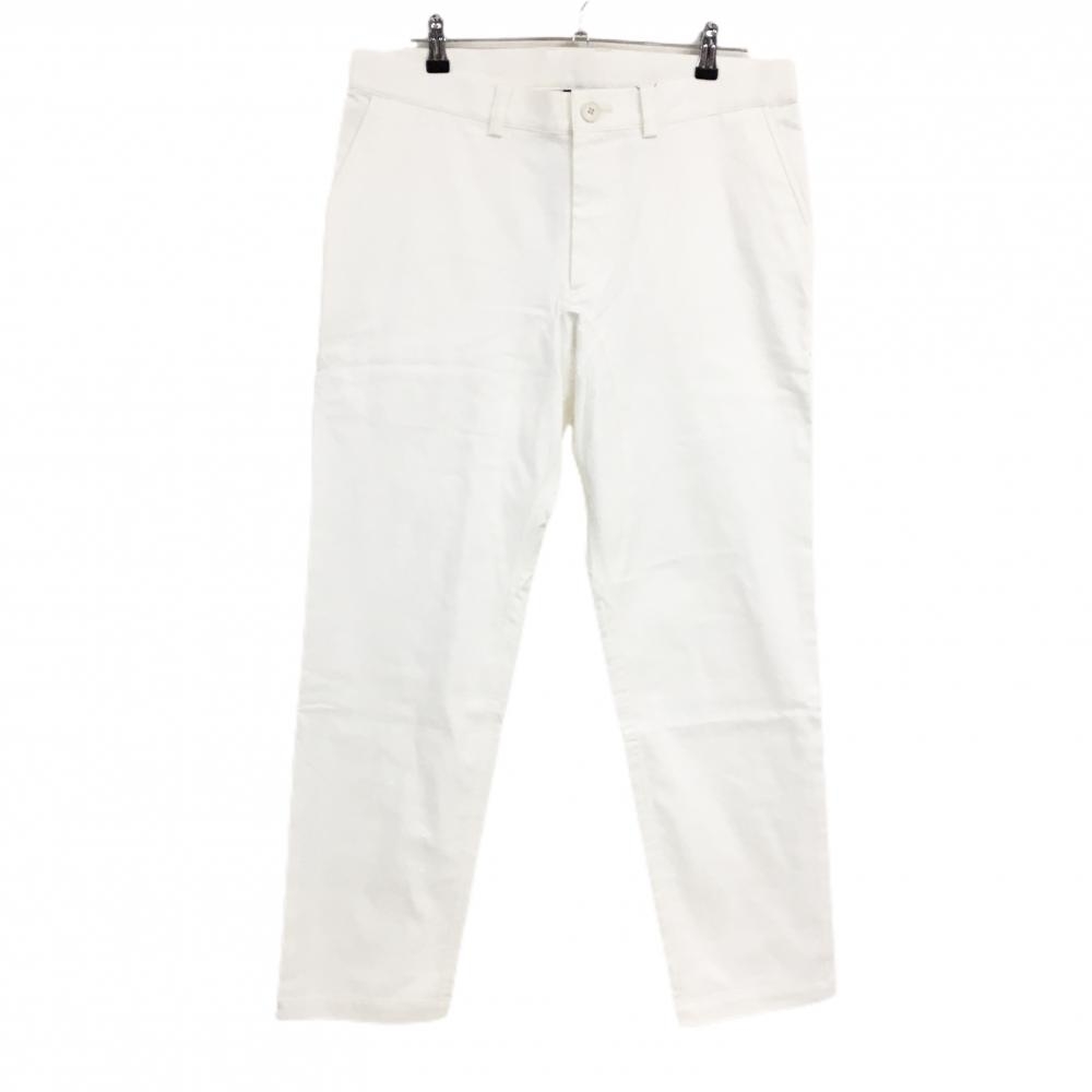 【新品】ムータマリン パンツ 白×黒 サイドライン 裏微起毛 ストレッチ メンズ 7(XL) ゴルフウェア 2024年モデル muta