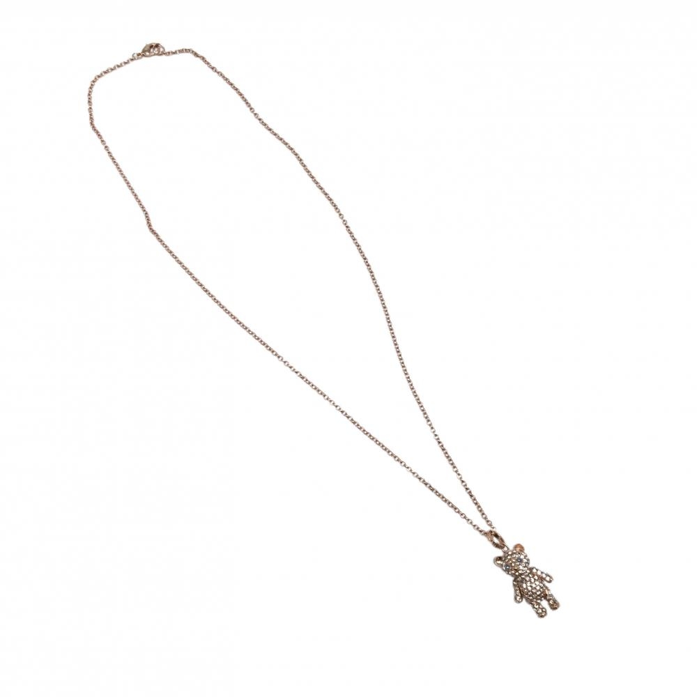 【新品】ムータマリン ネックレス ピンクゴールド系 ベア ペンダント レディース  ゴルフウェア muta