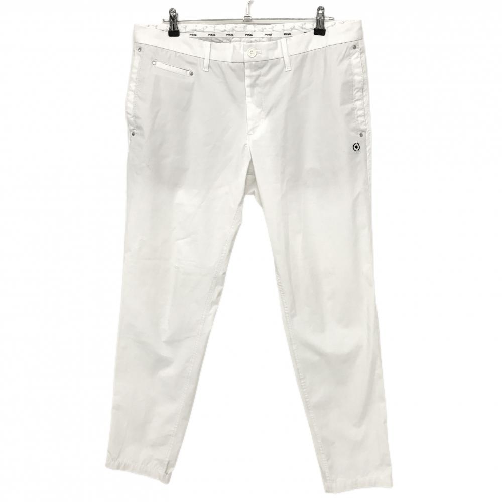 ピン パンツ 白 ストレッチ ワッペン  メンズ 3L ゴルフウェア 大きいサイズ PING