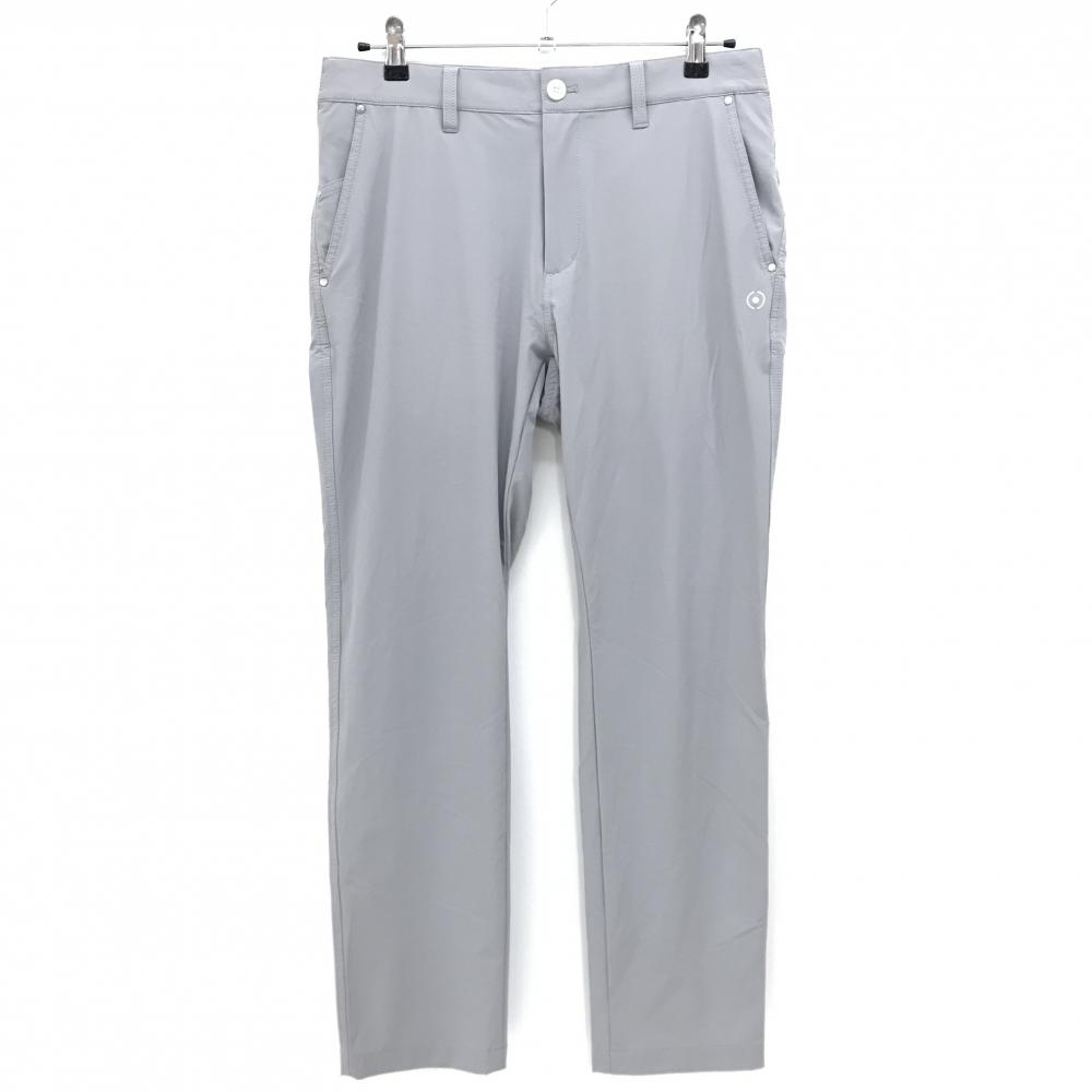 【超美品】ピン パンツ グレー×白 後ろロゴプリント ストレッチ メンズ M ゴルフウェア 2025年モデル PING
