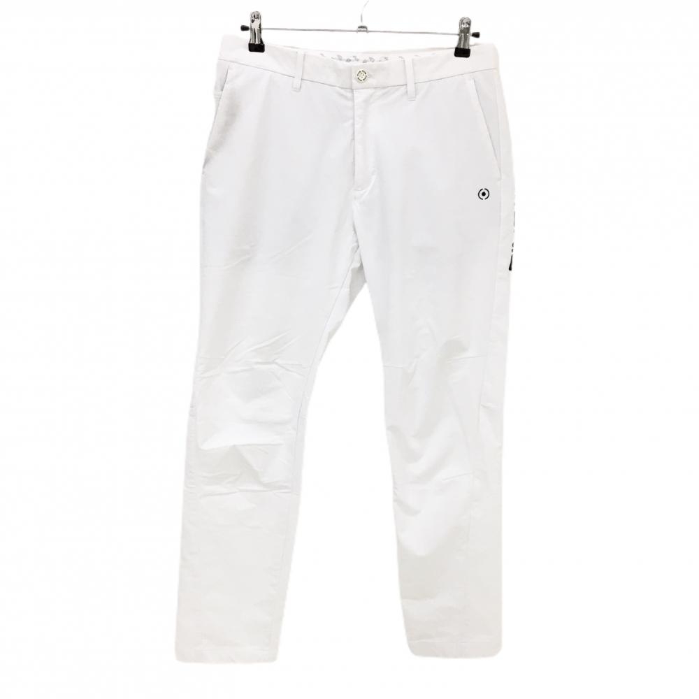 ピン パンツ 白 ロゴプリント ストレッチ メンズ M ゴルフウェア PING