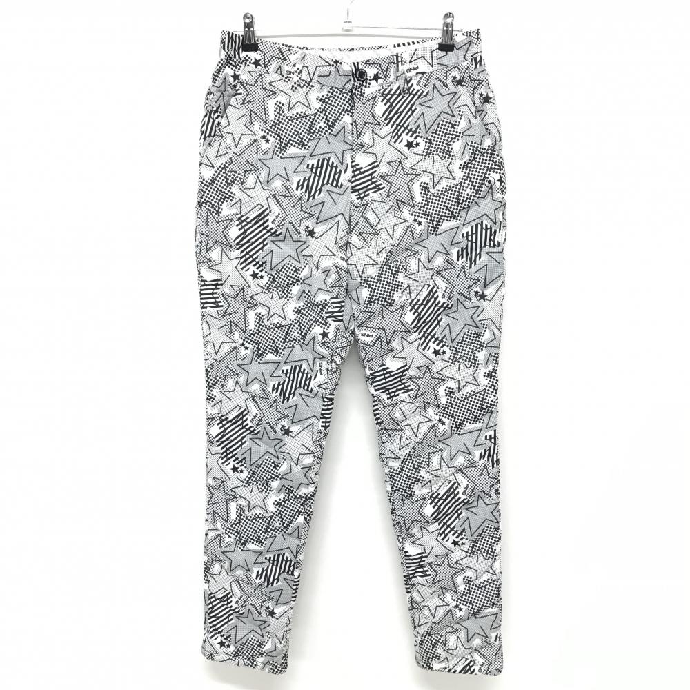 【美品】ピン 中綿パンツ 白×黒 総柄 星 キルティング  メンズ M ゴルフウェア PING