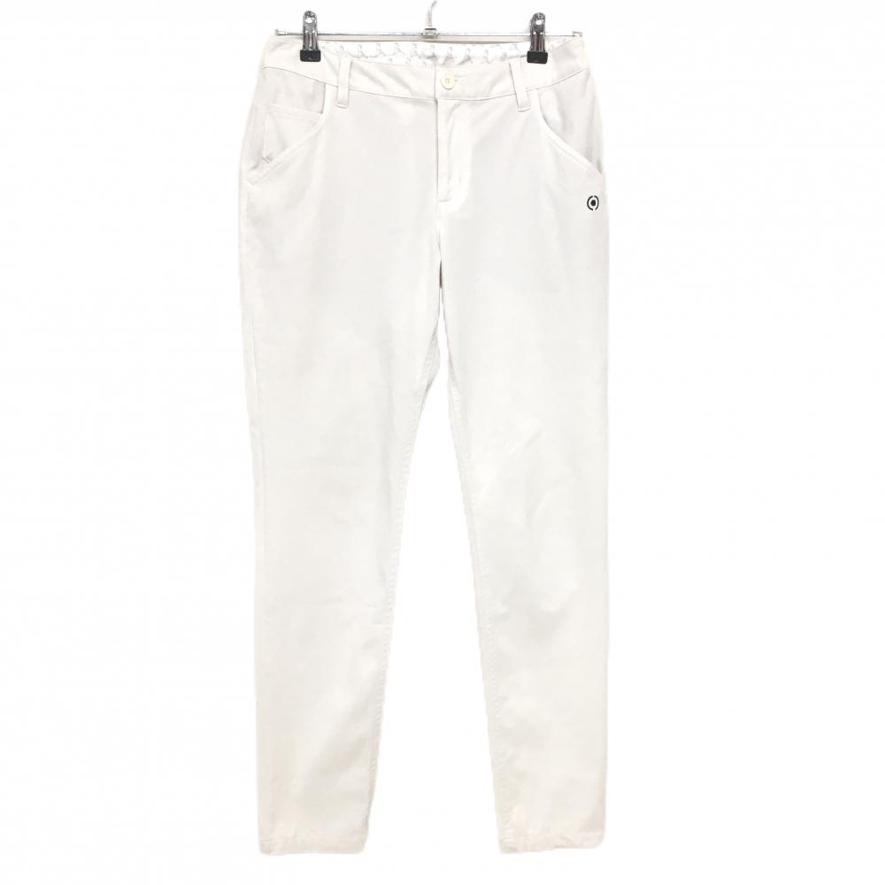 ピン パンツ 白 ストレッチ ヒッププリント レディース M ゴルフウェア PING