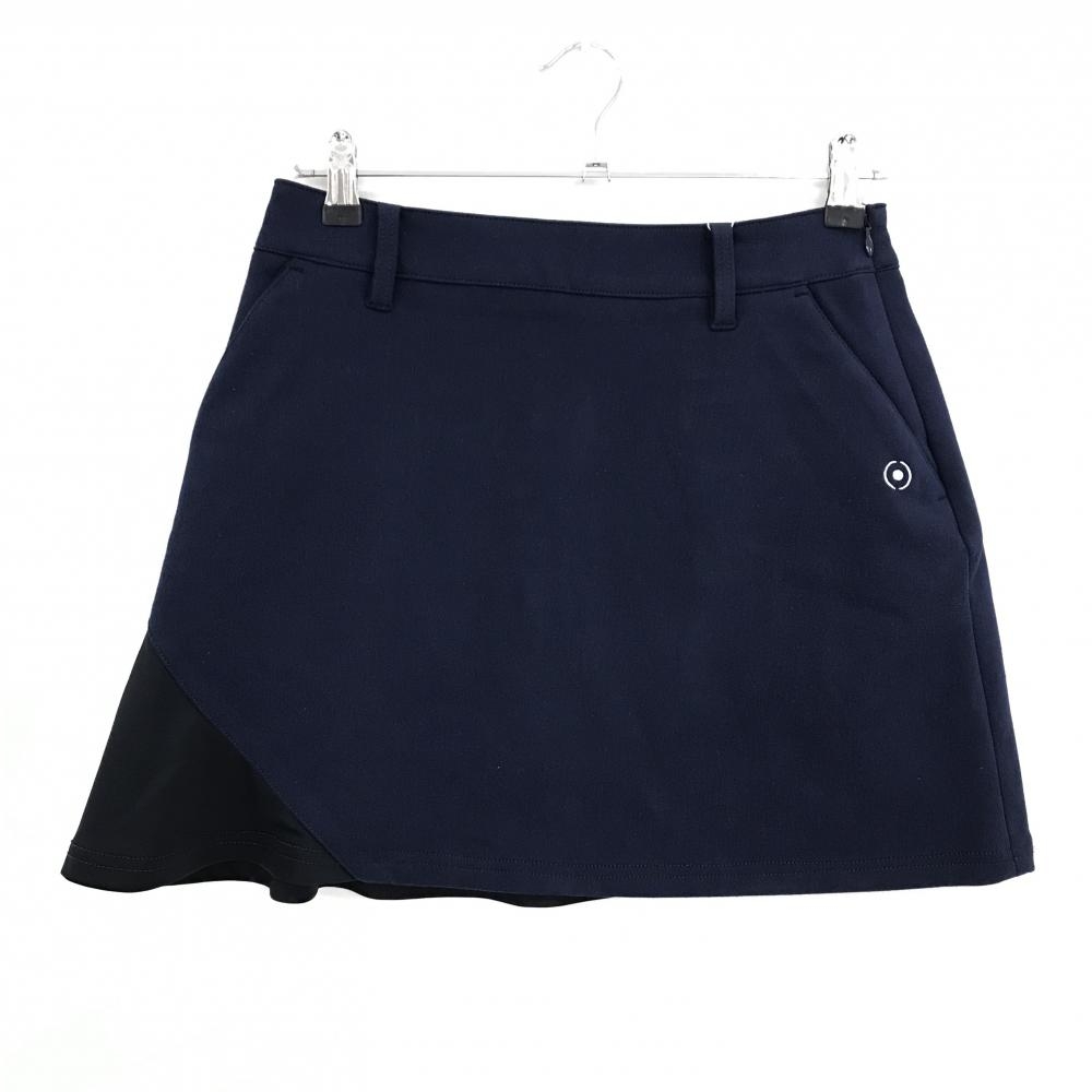 【新品】ピン スカート ネイビー 裾切替 ロゴ刺しゅう レディース M ゴルフウェア PING