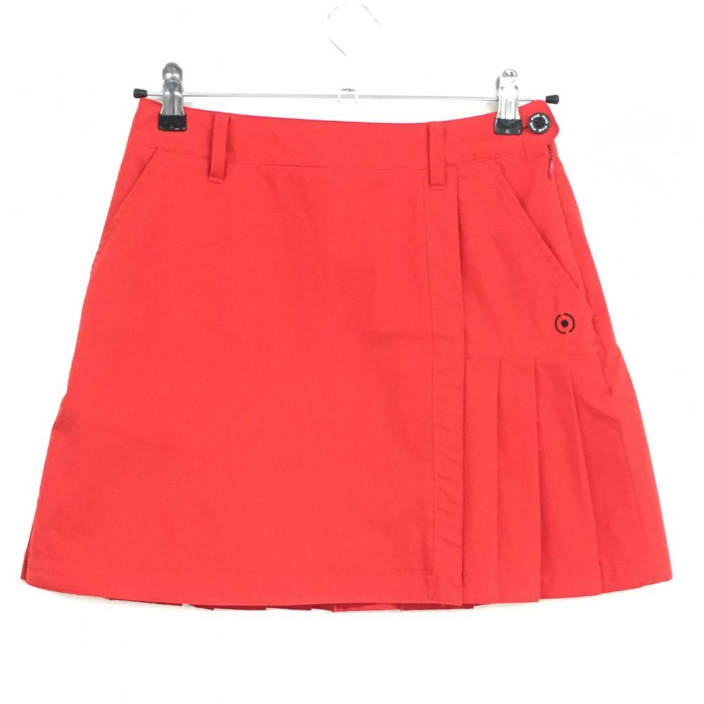 ピン スカート レッド ロゴ黒 サイド・後ろプリーツ  レディース S ゴルフウェア PING