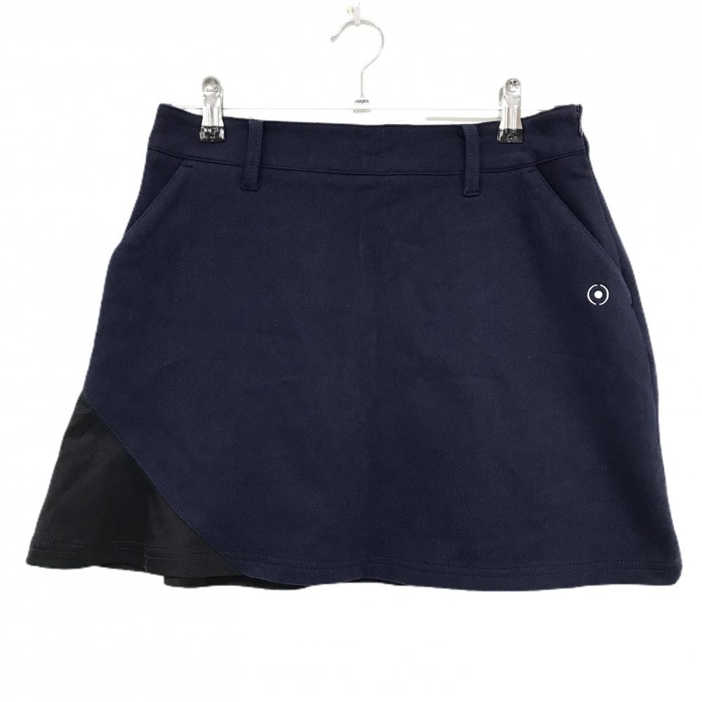 【美品】ピン スカート ネイビー ロゴ白 ストレッチ  レディース M ゴルフウェア PING