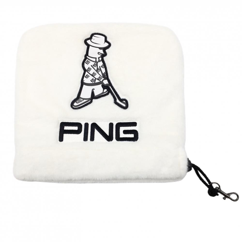 【超美品】ピン アイアンカバー 白 ファー Mr.PING ENJOY CUP 2025 非売品 ヘッドカバー ゴルフ PING