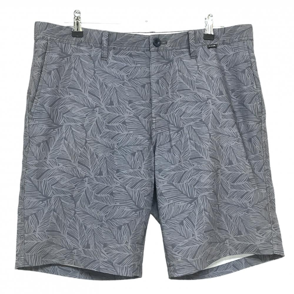 トラヴィスマシュー ハーフパンツ グレー　リーフ総柄 メンズ 2XL ゴルフウェア TravisMathew