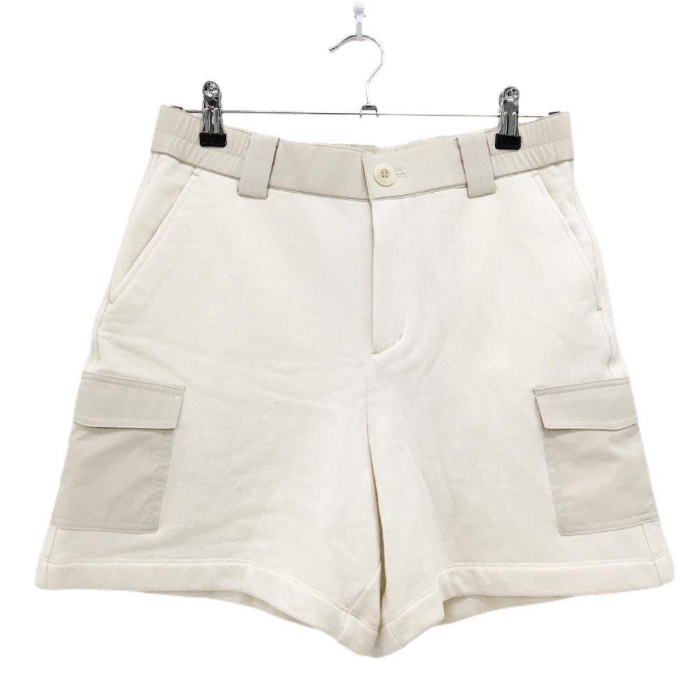 【超美品】トラヴィスマシュー ショートパンツ アイボリー系 スウェット生地 レディース L ゴルフウェア TravisMathew