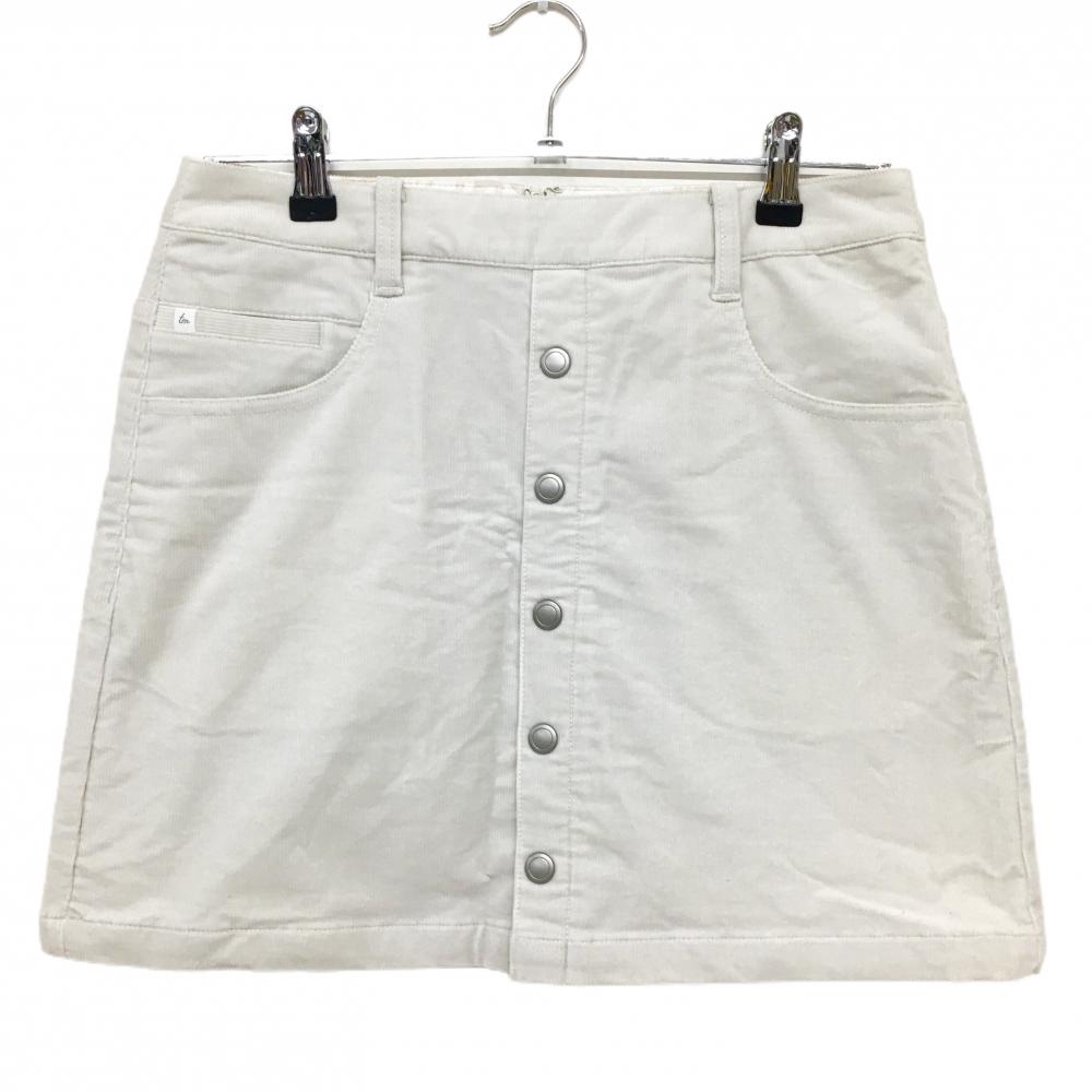 【新品】トラヴィスマシュー コーデュロイスカート 白 前ボタン ストレッチ レディース M ゴルフウェア TravisMathew