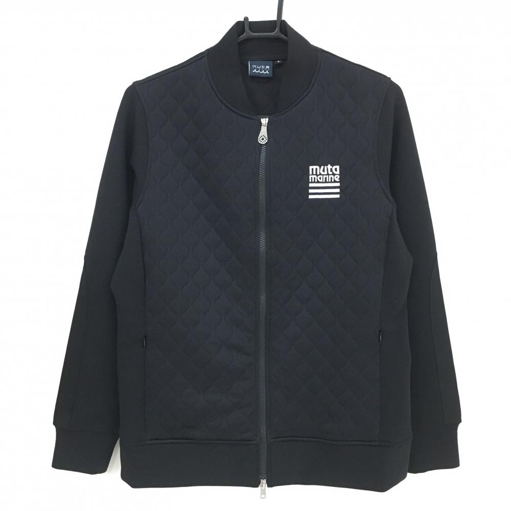 【超美品】ムータマリン ジャケット 黒 身頃キルティング調 ストレッチ メンズ 4(S) ゴルフウェア 2024年モデル muta