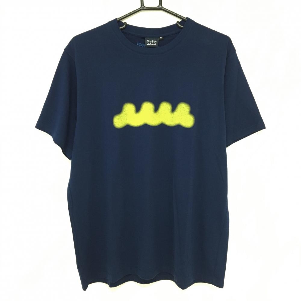 【新品】ムータマリン Tシャツ ネイビー バックプリント ヤシの木 メンズ 5(M) ゴルフウェア 2024年モデル muta