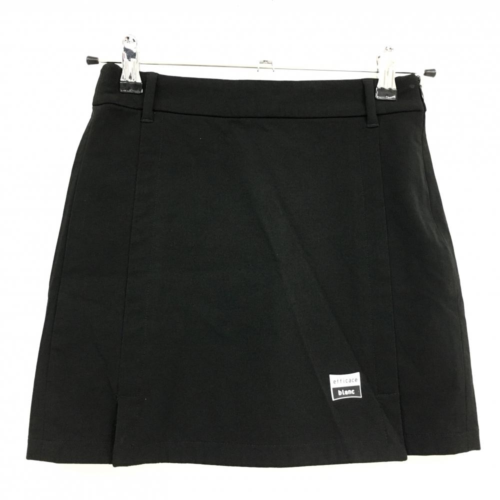 【美品】エフィカスブラン ストレッチスカート 黒 内側インナーパンツ  レディース S ゴルフウェア efficace