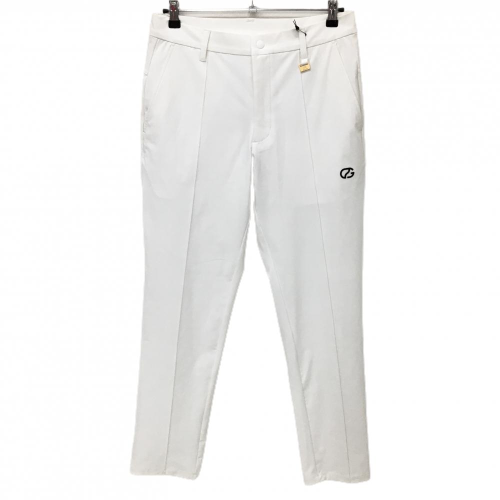【新品】CPG パンツ 白×黒 ロゴシリコンワッペン メンズ 2(M) ゴルフウェア 2024年モデル CPG