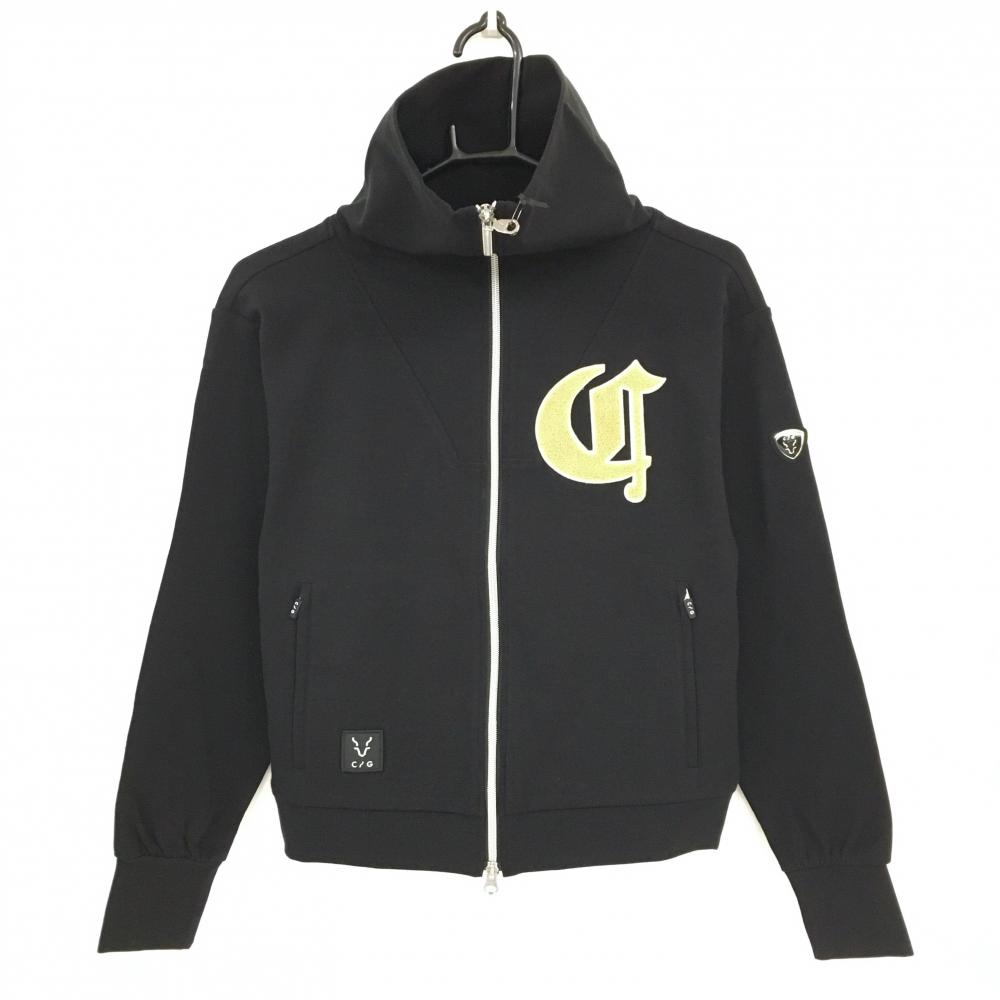 【新品】CPG ジャケット 黒×ベージュ 裏微起毛 ロゴワッペン LUX-WARM  レディース 1(S) ゴルフウェア 2025年モデル CPG