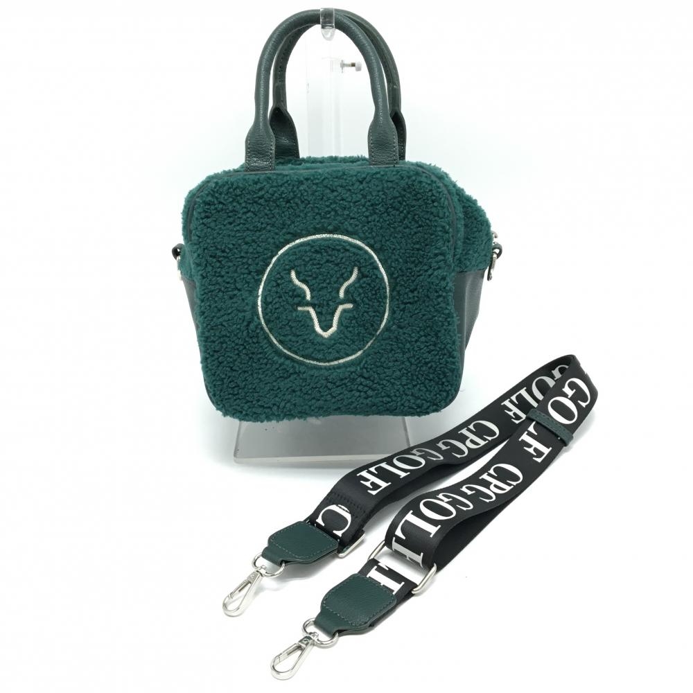 【美品】CPG 2WAYカートバッグ ダークグリーン ボア ショルダーストラップ着脱可 ゴルフ CPG