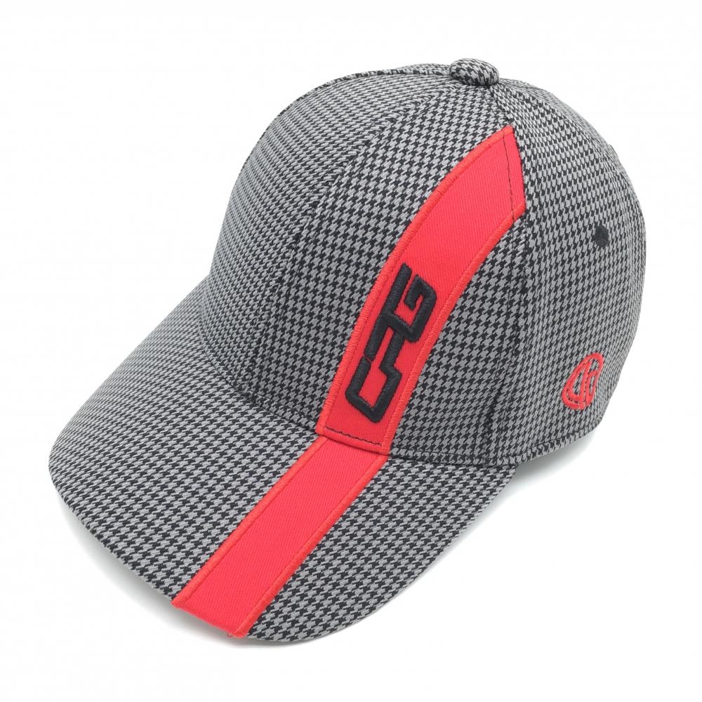 【超美品】CPG キャップ グレー×黒 千鳥格子 ブランドタグ無   ゴルフウェア CPG