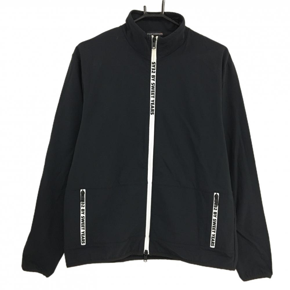 SY32 ジャケット 黒 裏微起毛 ジップロゴ  メンズ L ゴルフウェア SY32 BY SWEET YEARS