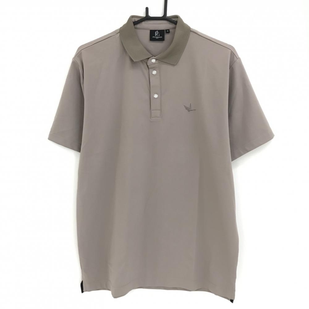 【超美品】ウノピゥウノウグァーレトレゴルフ 半袖ポロシャツ ダークベージュ ストレッチ メンズ VI(XL) ゴルフウェア 1PIU1UGUALE3 