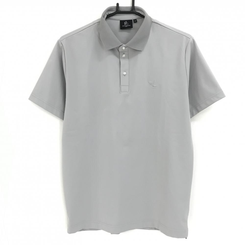 【超美品】ウノピゥウノウグァーレトレゴルフ 半袖ポロシャツ グレー ストレッチ 接触冷感  メンズ IV(M) ゴルフウェア 1PIU1UGUALE3 