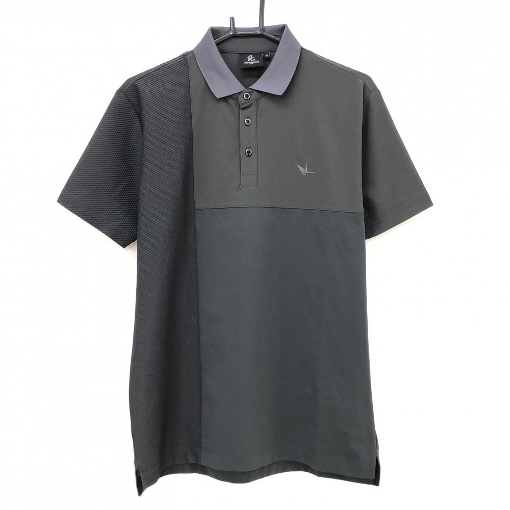 【超美品】ウノピゥウノウグァーレトレゴルフ 半袖ポロシャツ ダークグレー  メンズ V(L) ゴルフウェア 1PIU1UGUALE3 