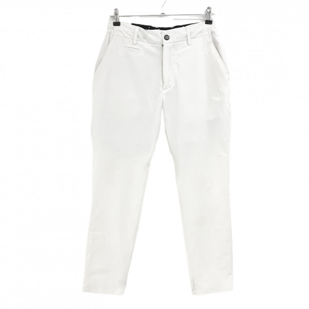 ウノピゥウノウグァーレトレリラックス パンツ 白 ウエスト一部ゴム 裏地メッシュ メンズ M ゴルフウェア 1PIU1UGUALE3 