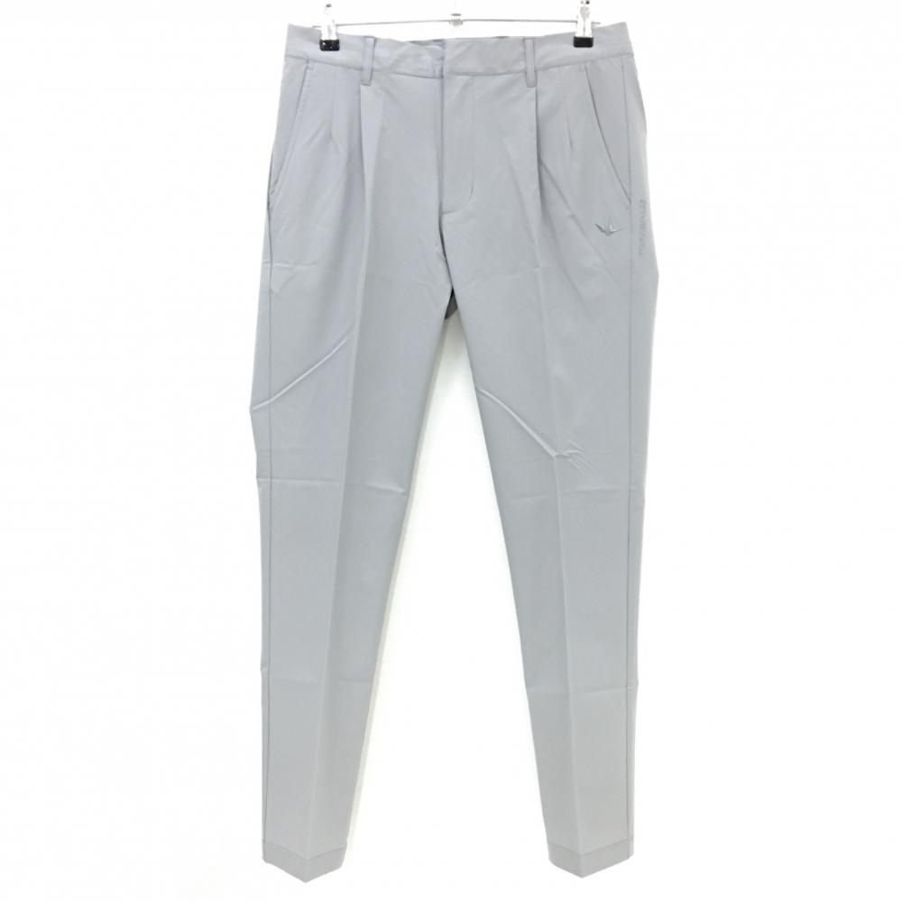 【超美品】ウノピゥウノウグァーレトレゴルフ パンツ グレー ロゴ刺しゅう ストレッチ メンズ V(L) ゴルフウェア 1PIU1UGUALE3 