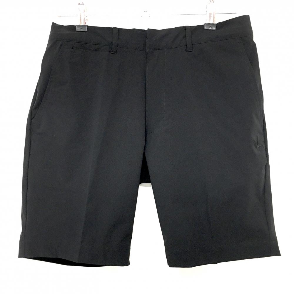 【超美品】ウノピゥウノウグァーレトレゴルフ ハーフパンツ 黒 ロゴ刺しゅう ストレッチ メンズ IV(M) ゴルフウェア 1PIU1UGUALE3 