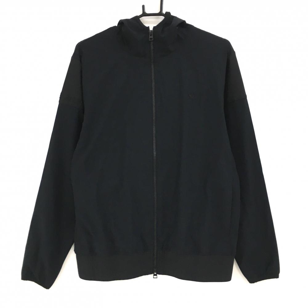 【超美品】ウノピゥウノウグァーレトレゴルフ ジップパーカー 黒×ベージュ ADP メンズ IV(M) ゴルフウェア 2025年モデル 1PIU1UGUALE3 