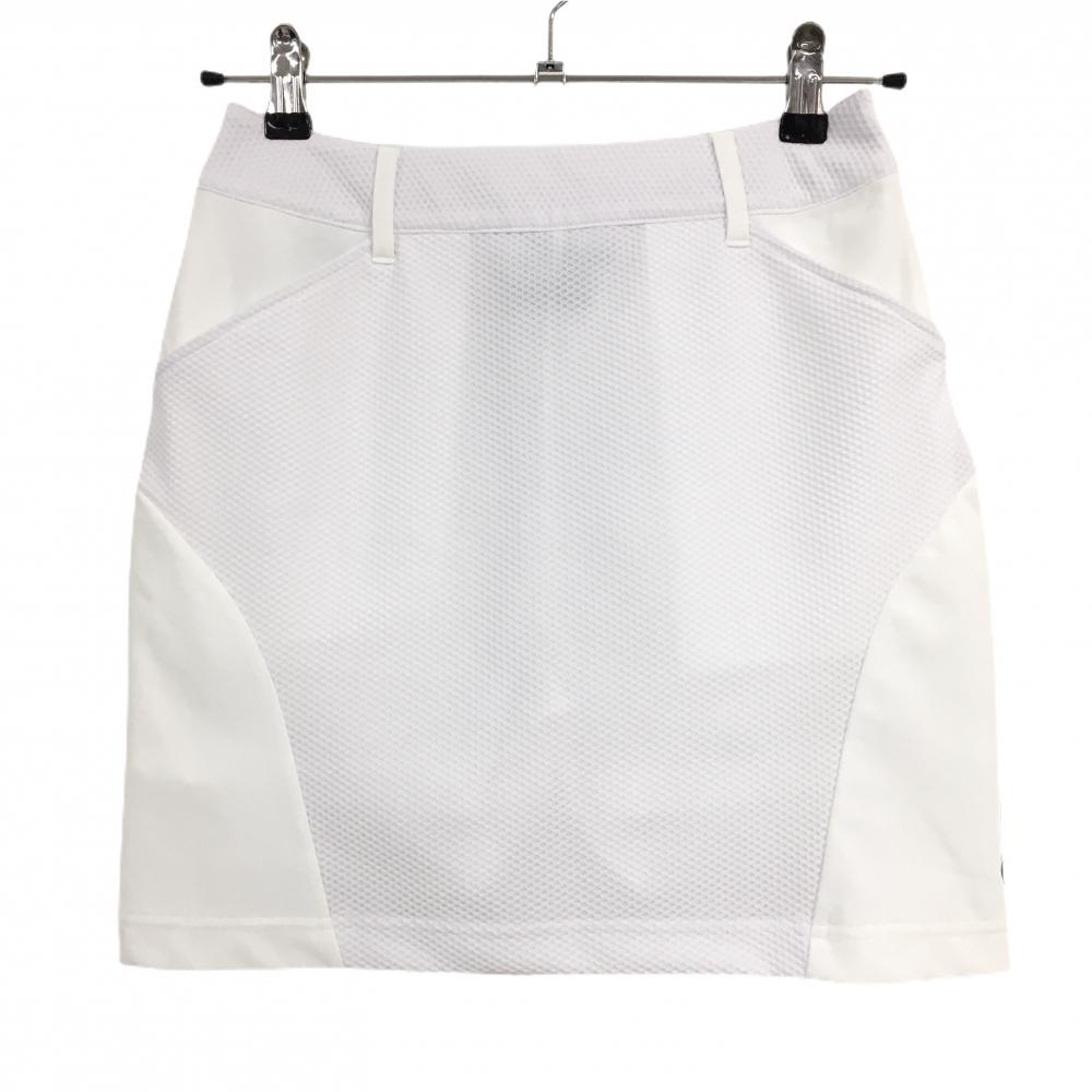 【超美品】ウノピゥウノウグァーレトレゴルフ スカート 白 メッシュ切替 内側インナーパンツ レディース II(M) ゴルフウェア 1PIU1UGUALE3 