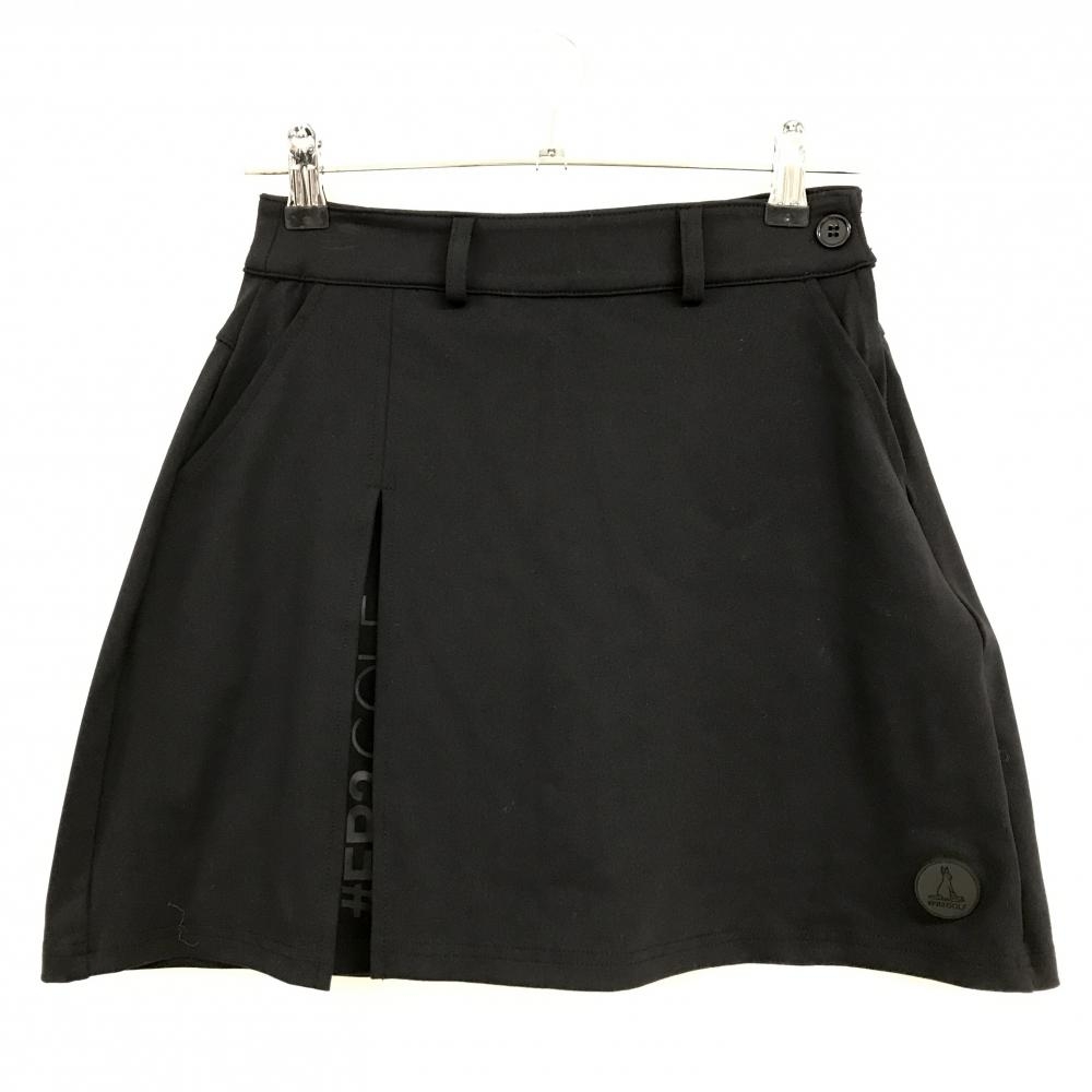 【美品】エフアールツー スカート 黒 ボックスプリーツ 内側インナーパンツ レディース S ゴルフウェア #FR2 GOLF