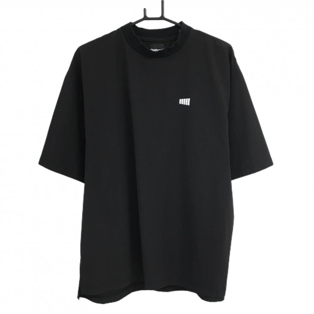 クラブハウス×coochucamp 半袖ハイネックシャツ 黒 ナイロン混 コラボ メンズ XL ゴルフウェア CLUBHAUS