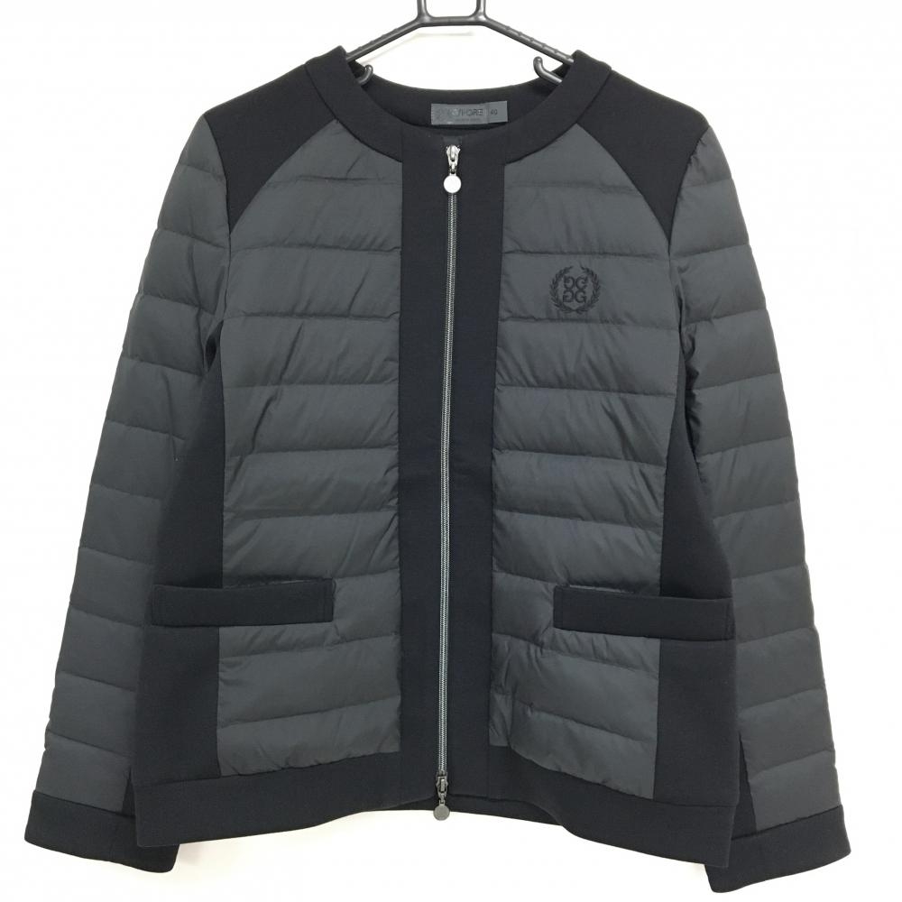 【超美品】ジーフォア ダウンジャケット 黒 一部切替 ダウン90％ レディース 40(L) ゴルフウェア G/FORE