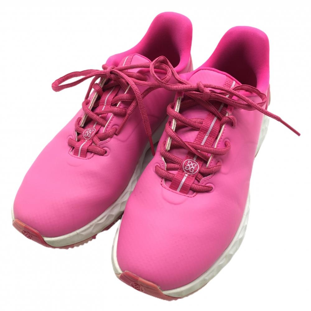 【美品】ジーフォア ゴルフシューズ ピンク×白 G4LS22EF26 スパイクレス  レディース 25.0 ゴルフウェア G/FORE
