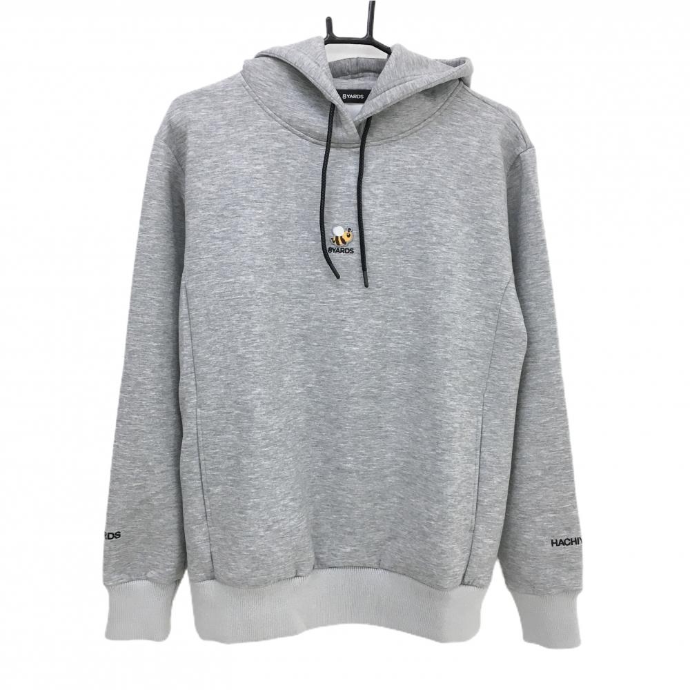 【新品】ハチヤーズ パーカー グレー 背面立体ロゴ トレーナー  メンズ M ゴルフウェア 2024年モデル 8YARDS