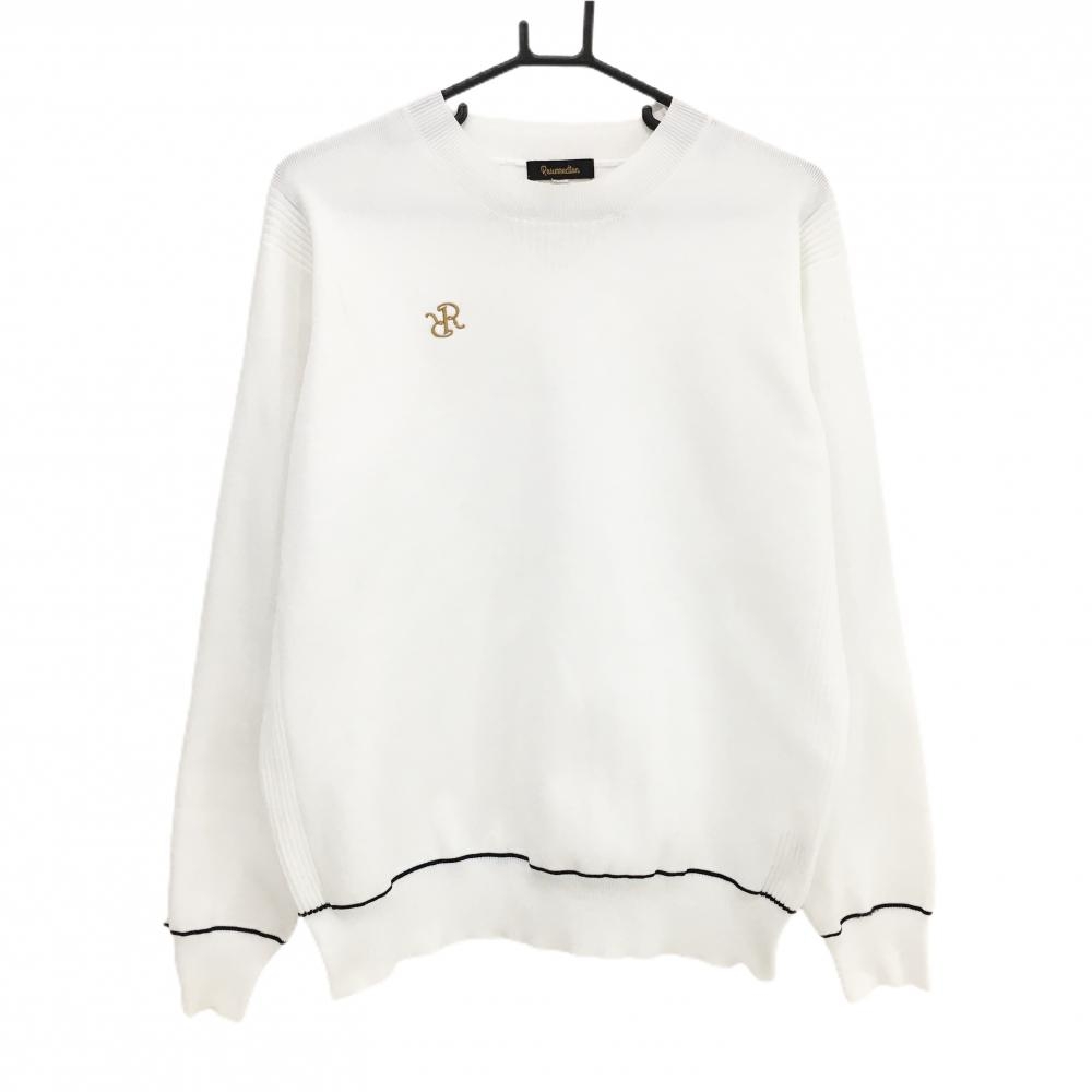 レザレクション セーター 白 ロゴ刺しゅう ニット メンズ XL ゴルフウェア Resurrection