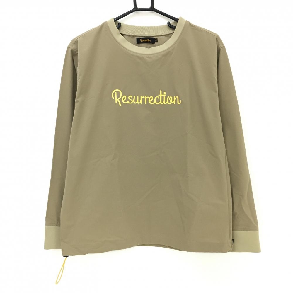 【超美品】レザレクション スニード ベージュ ストレッチ ブルゾン 薄手 メンズ M ゴルフウェア Resurrection