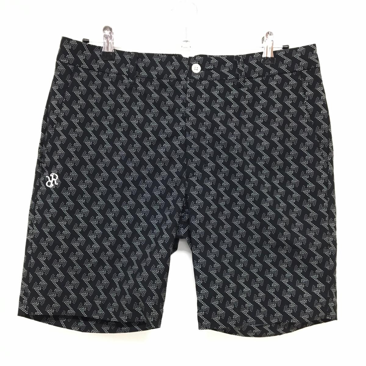 【新品】レザレクション ハーフパンツ 黒×グレー 総柄 メンズ XL ゴルフウェア Resurrection