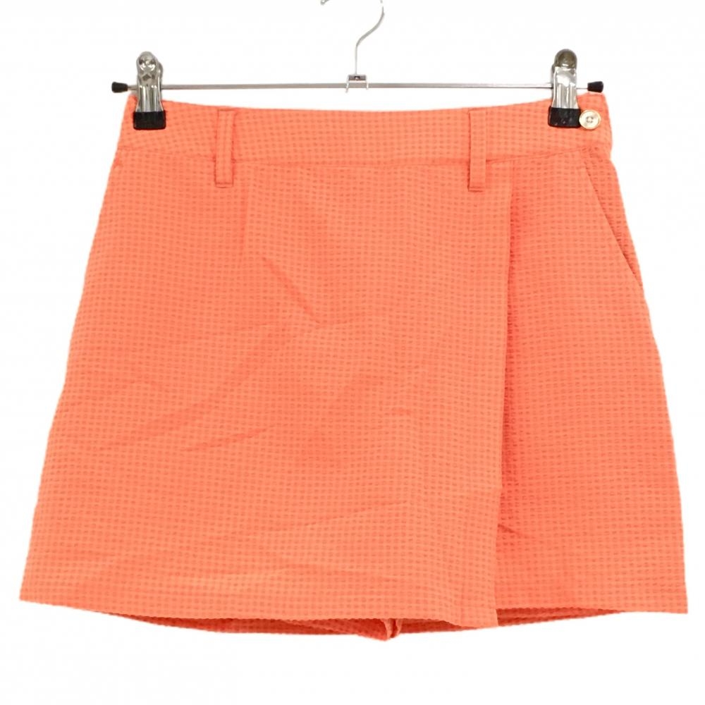 【超美品】レザレクション ストレッチスカート オレンジ サッカー生地  レディース XS ゴルフウェア 2024年モデル Resurrection