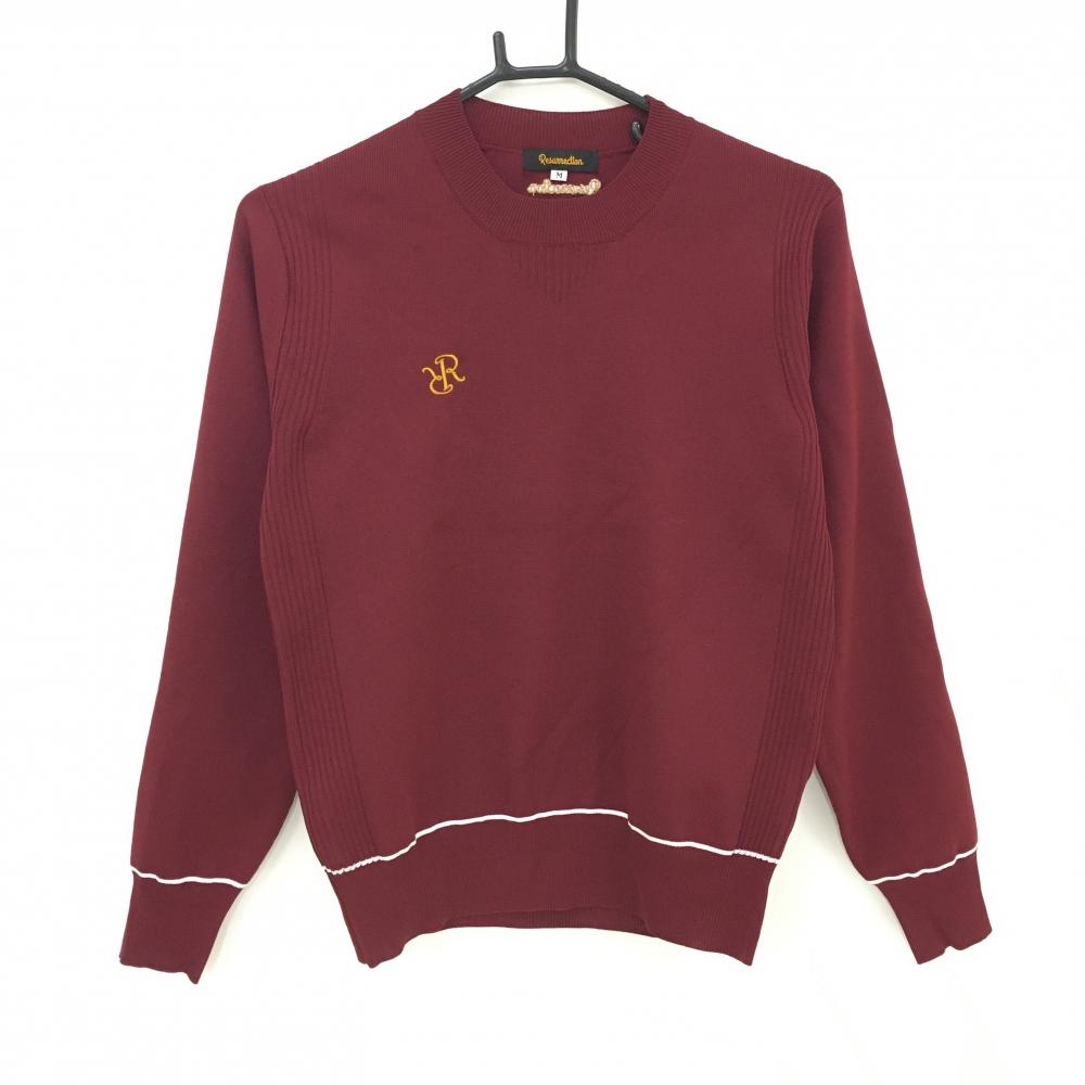 【美品】レザレクション セーター ボルドー ニット ロゴ刺しゅう  レディース M ゴルフウェア Resurrection