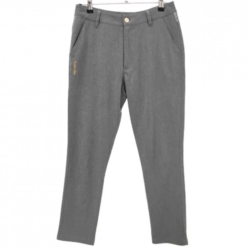 【美品】レザレクション パンツ グレー 後ろ上部柄 裏微起毛 レディース S ゴルフウェア Resurrection