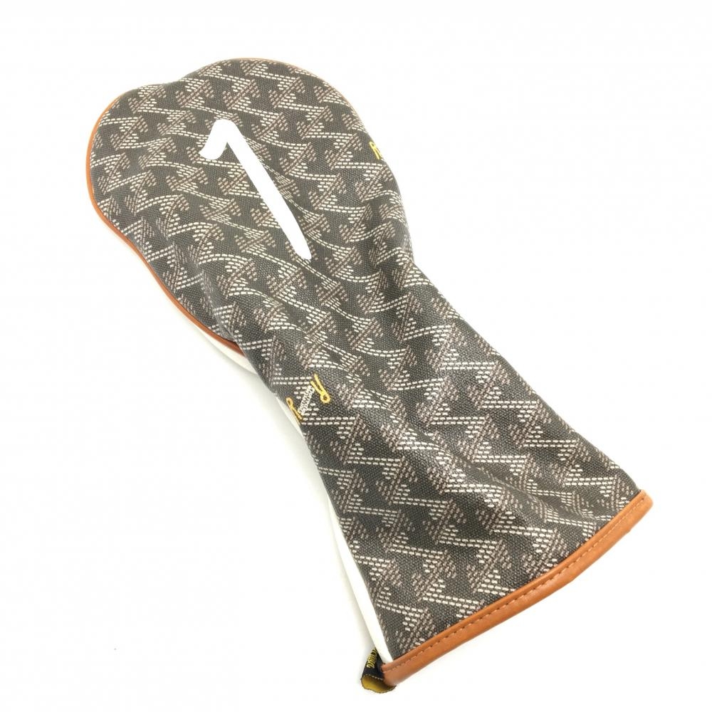 レザレクション ヘッドカバー(DR) グレー×白 ロゴ ドライバー用 ゴルフ Resurrection