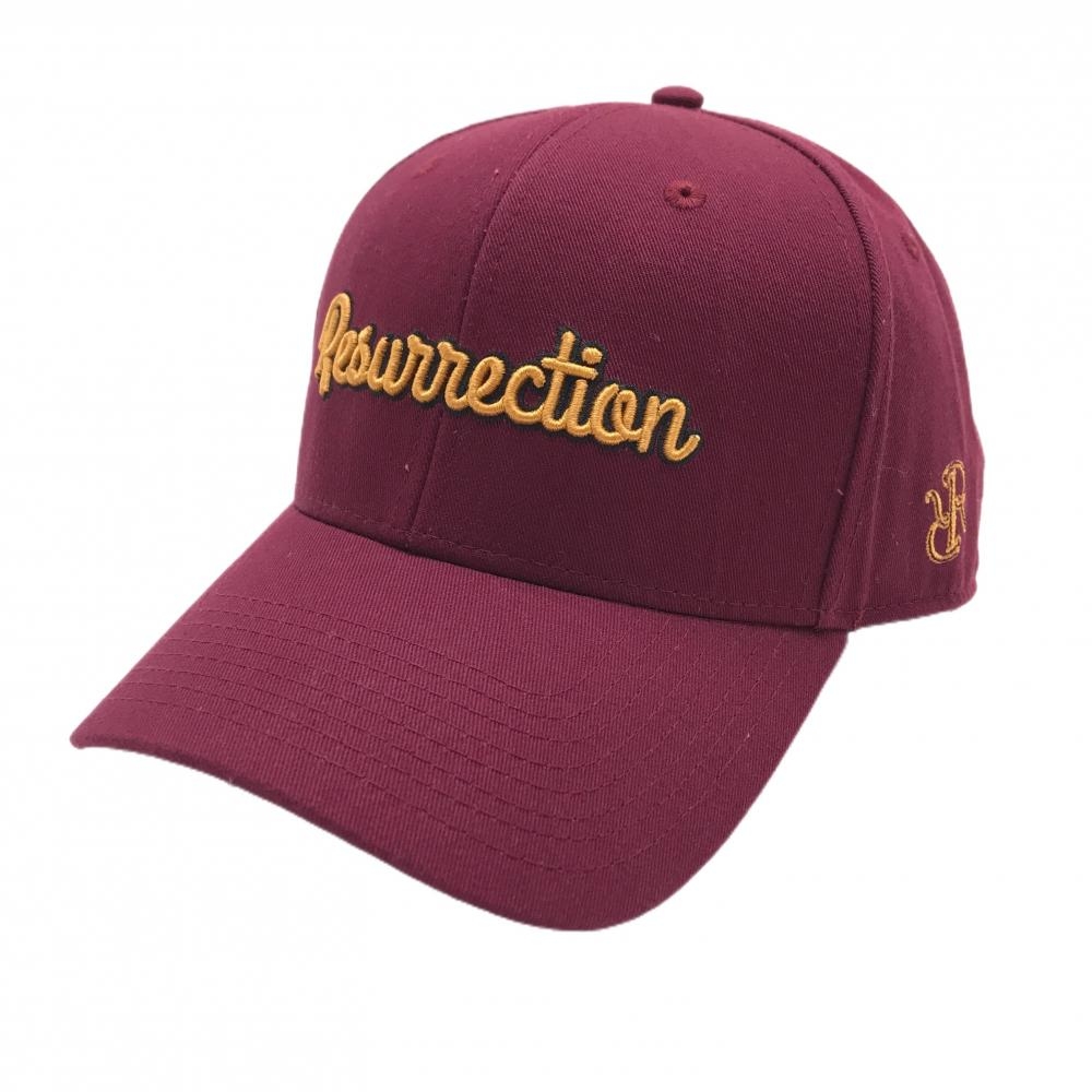 【超美品】レザレクション キャップ ボルドー ロゴ刺しゅう ONE SIZE   ゴルフウェア Resurrection