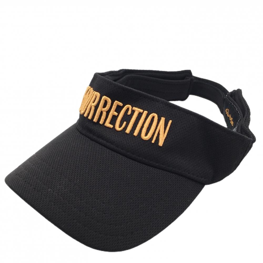 レザレクション サンバイザー 黒×ライトブラウン系 サイドメッシュ 立体ロゴ   ゴルフウェア Resurrection