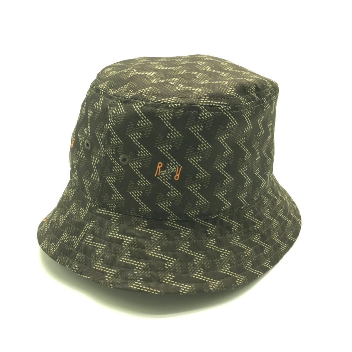 【超美品】レザレクション バケットハット カーキ系×白 総柄 M   ゴルフウェア Resurrection