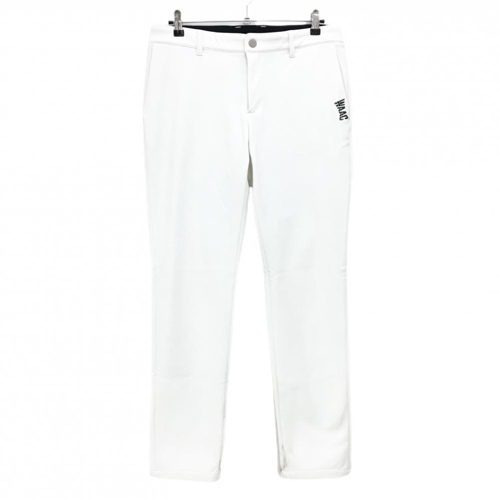 ワック パンツ 白×黒 シリコンロゴ 裏起毛  メンズ 3(L) ゴルフウェア WAAC