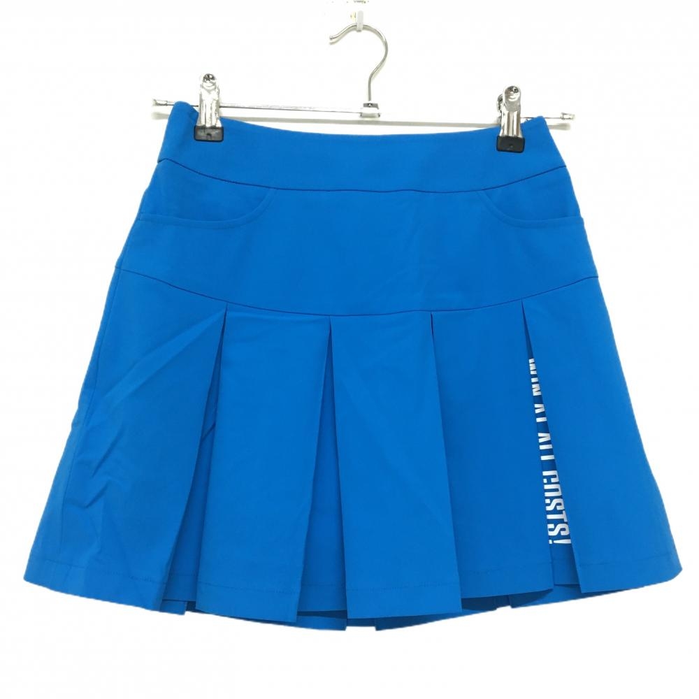 【未使用品】ワック プリーツスカート ブルー ストレッチ 内側インナーパンツ レディース 0(XS) ゴルフウェア WAAC