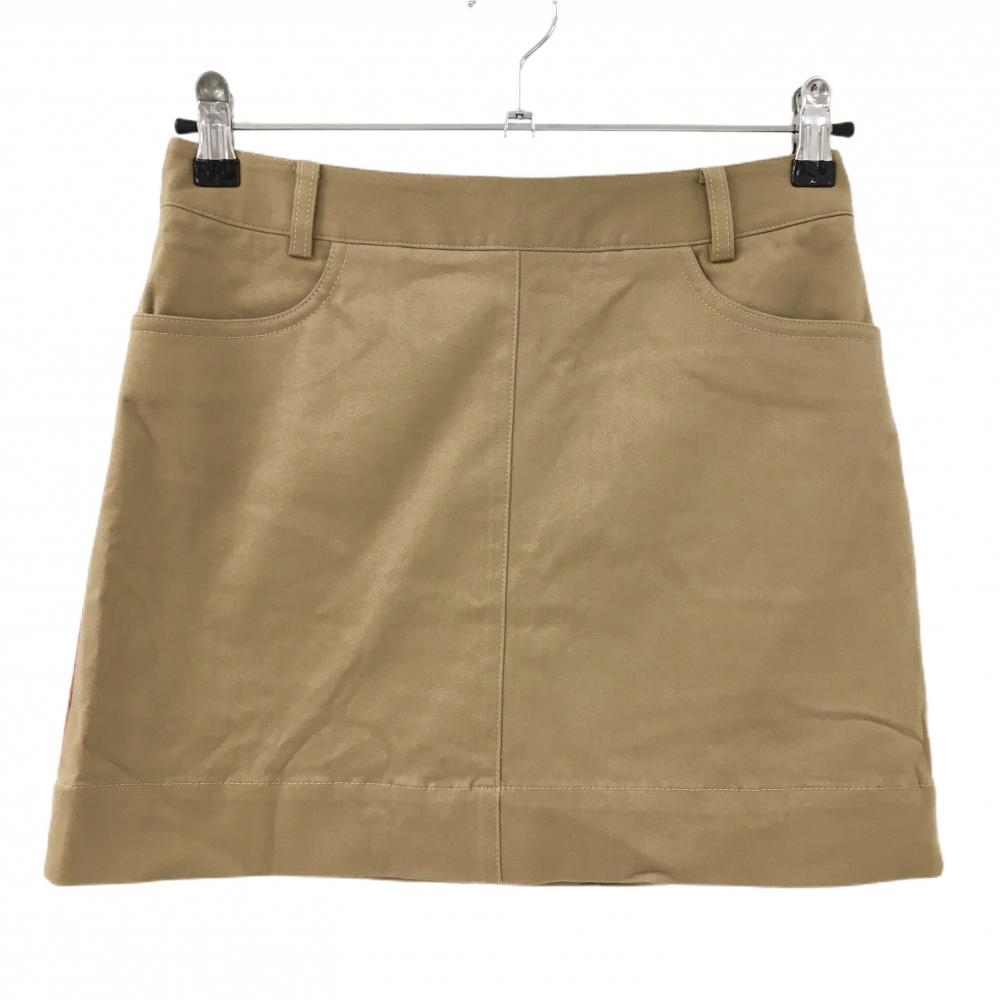 【美品】ワック スカート ライトブラウン サイドレオパード ヒョウ柄 韓国モデル 内側インナーパンツ レディース 1(S) ゴルフウェア WAAC